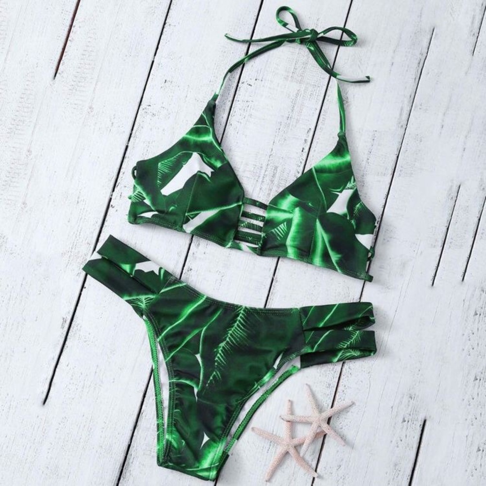 hp • the strappy back halter bikini - Picture 1 of 8