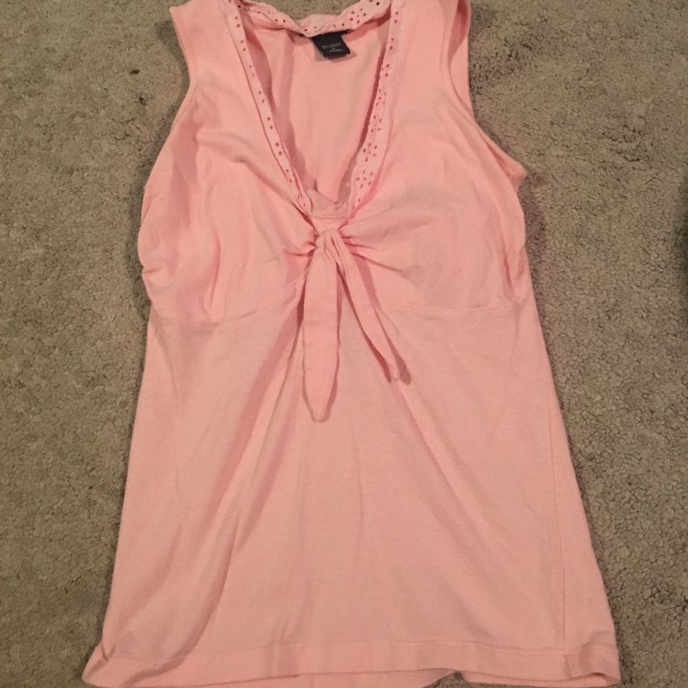 Pink tank with built in bra