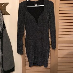 Black and silver dress