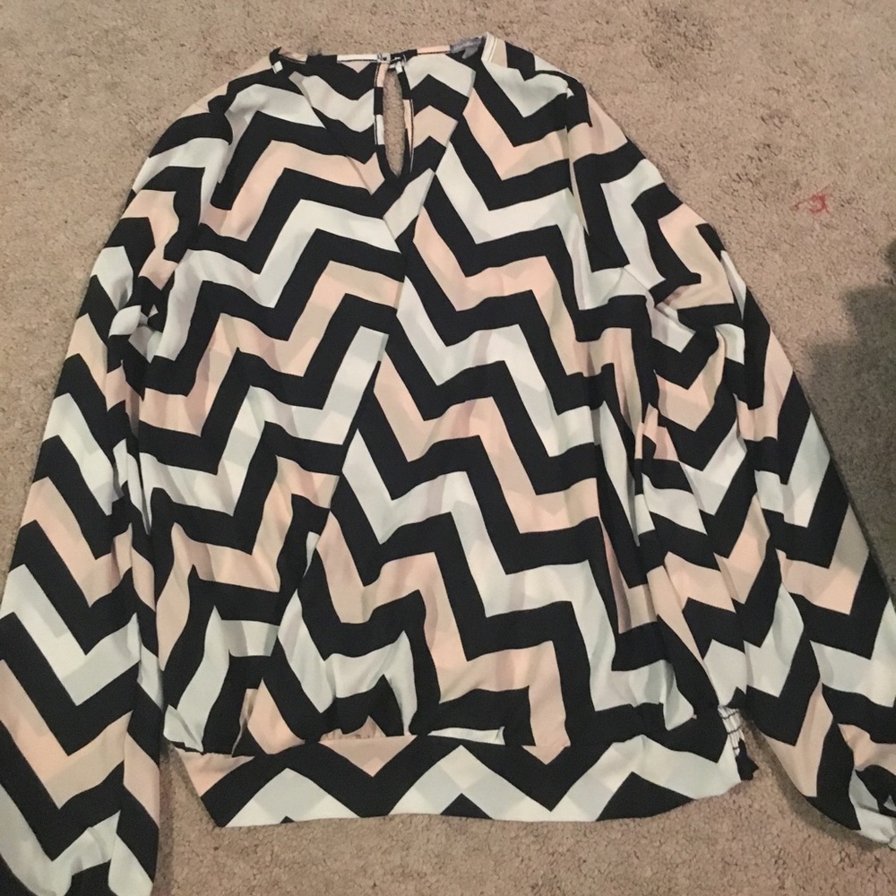 Charlotte Russe dressy chevron shirt