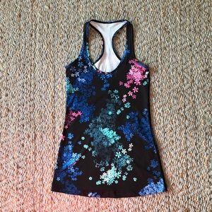Lululemon Cool Racerback Petal Pop Black Tank