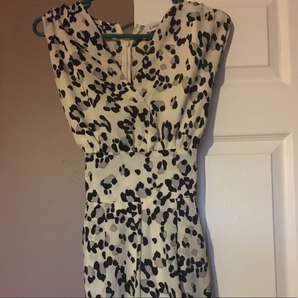 Bebe White leopard print romper
