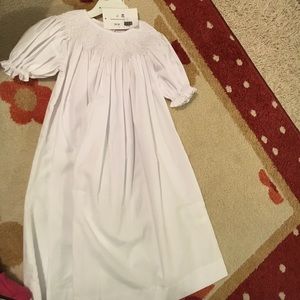 White smocked dress