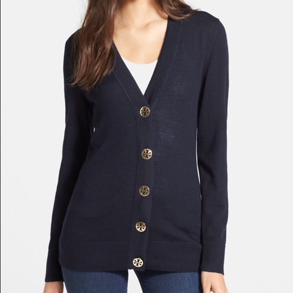 Tory Burch sweater / cardigan w buttons "Simone"