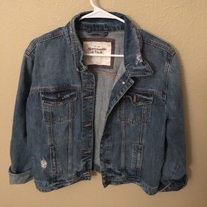 Abercrombie & Fitch distressed denim jacket