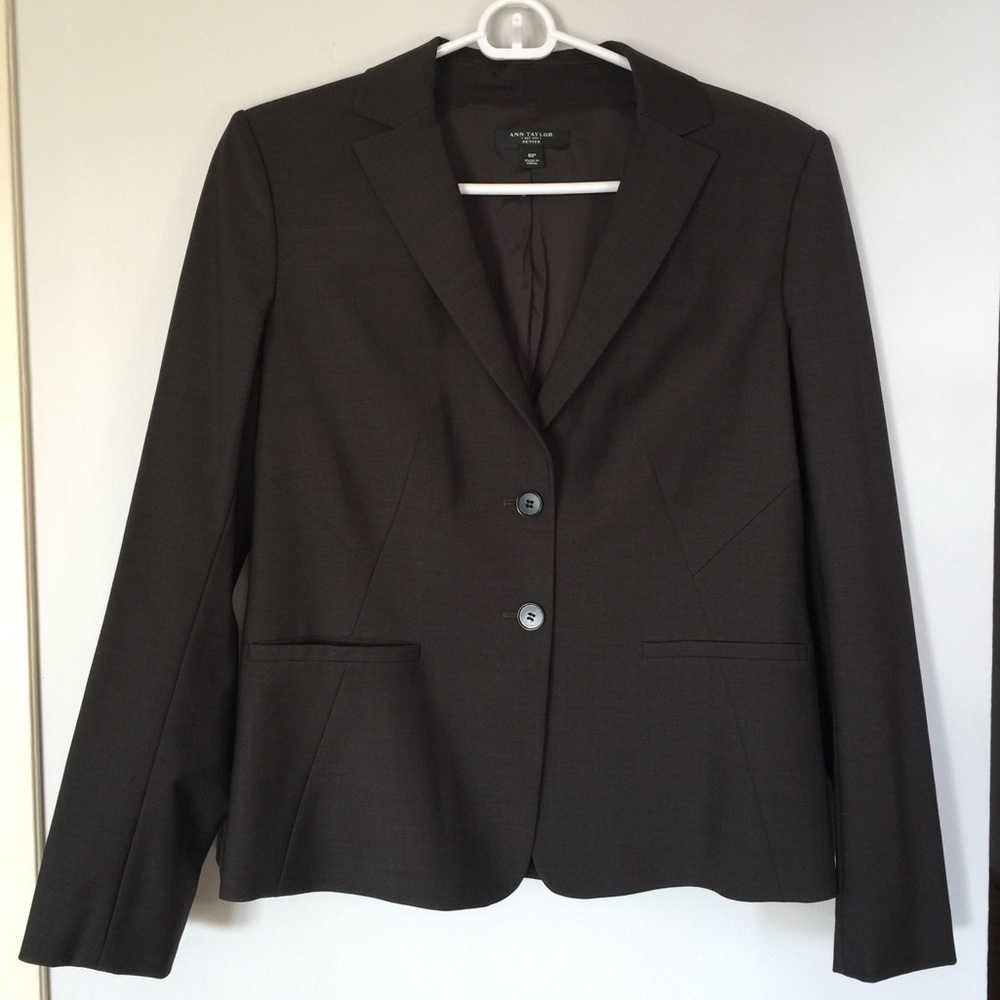Ann Taylor Dark Brown Suit Blazer