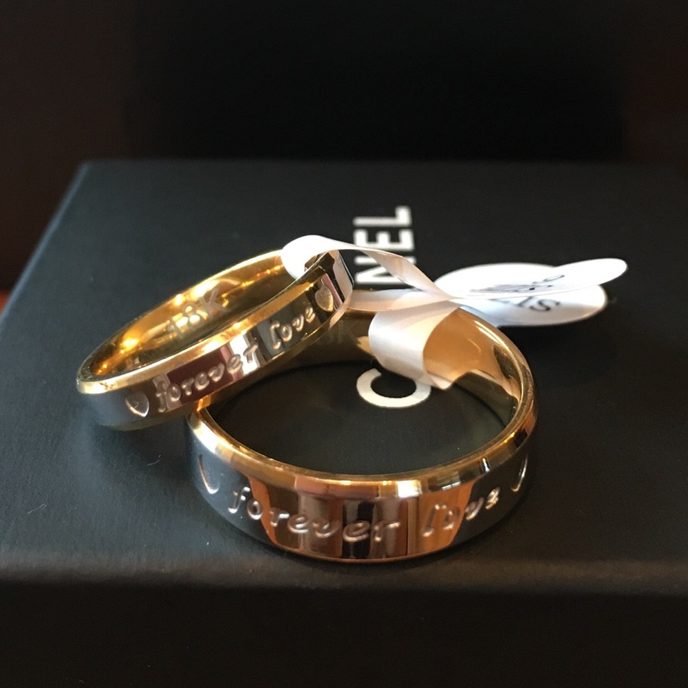 Matching Rings Set Forever Love - Picture 3 of 4