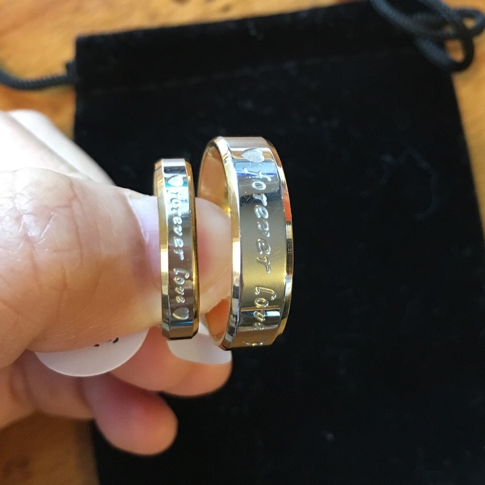 Matching Rings Set Forever Love - Picture 4 of 4
