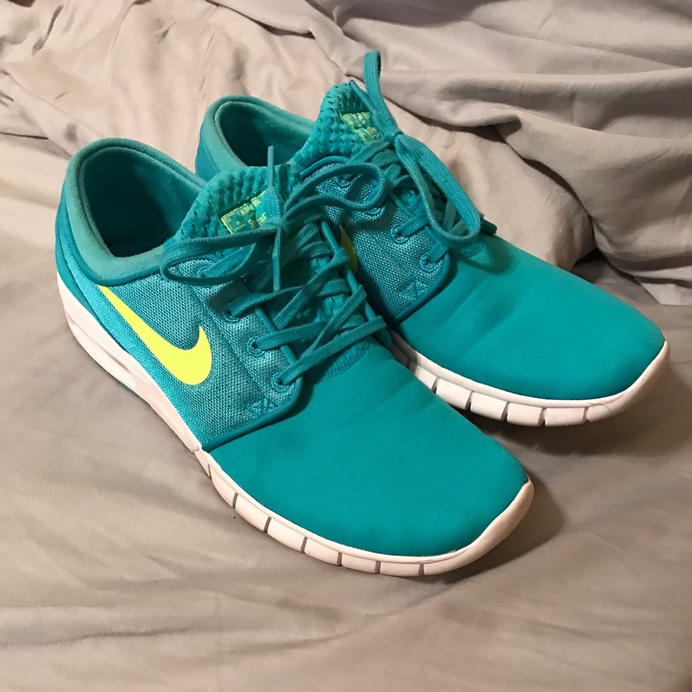 nike sb stefan janoski max teal/volt