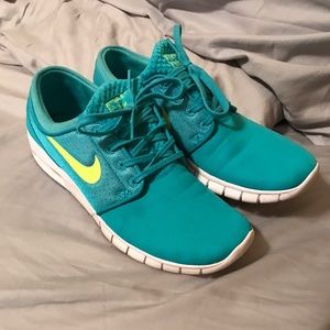 nike sb stefan janoski max teal/volt