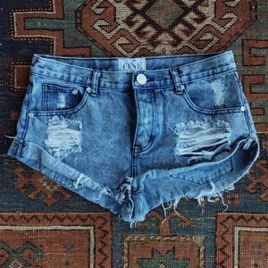 One Teaspoon Bandits Denim Shorts