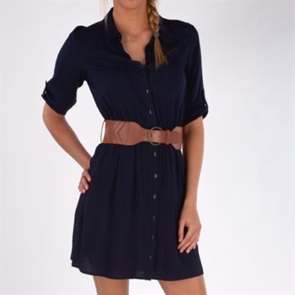 BCX Dresses & Skirts - Belted Shirt dress