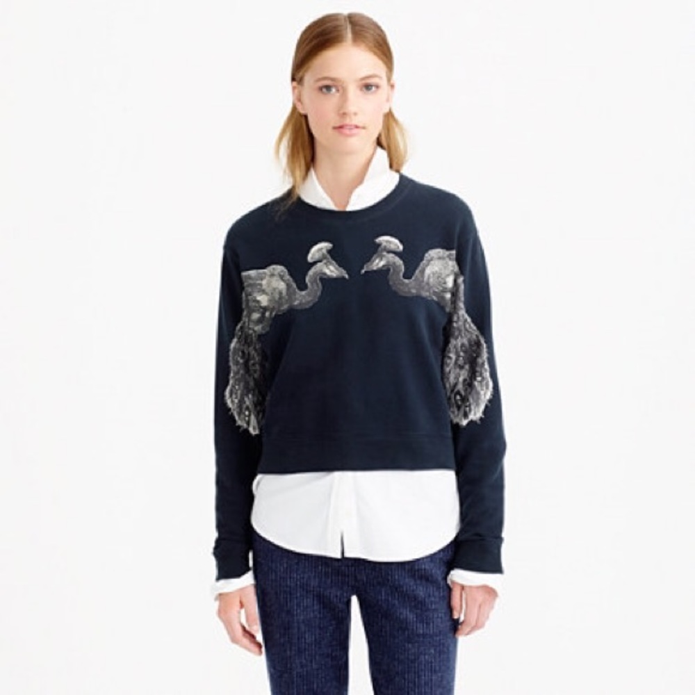 Jcrew cropped sweatshirt