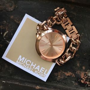 Michael Kors Rose Gold NIB Chain Watch