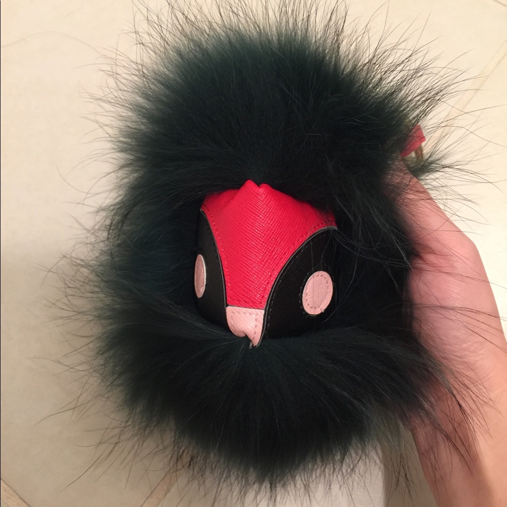 Handmade Monster Keychain with real fur