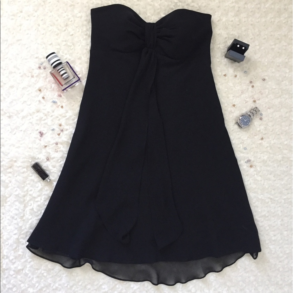 White l Black Strapless Little Black Dress Evening