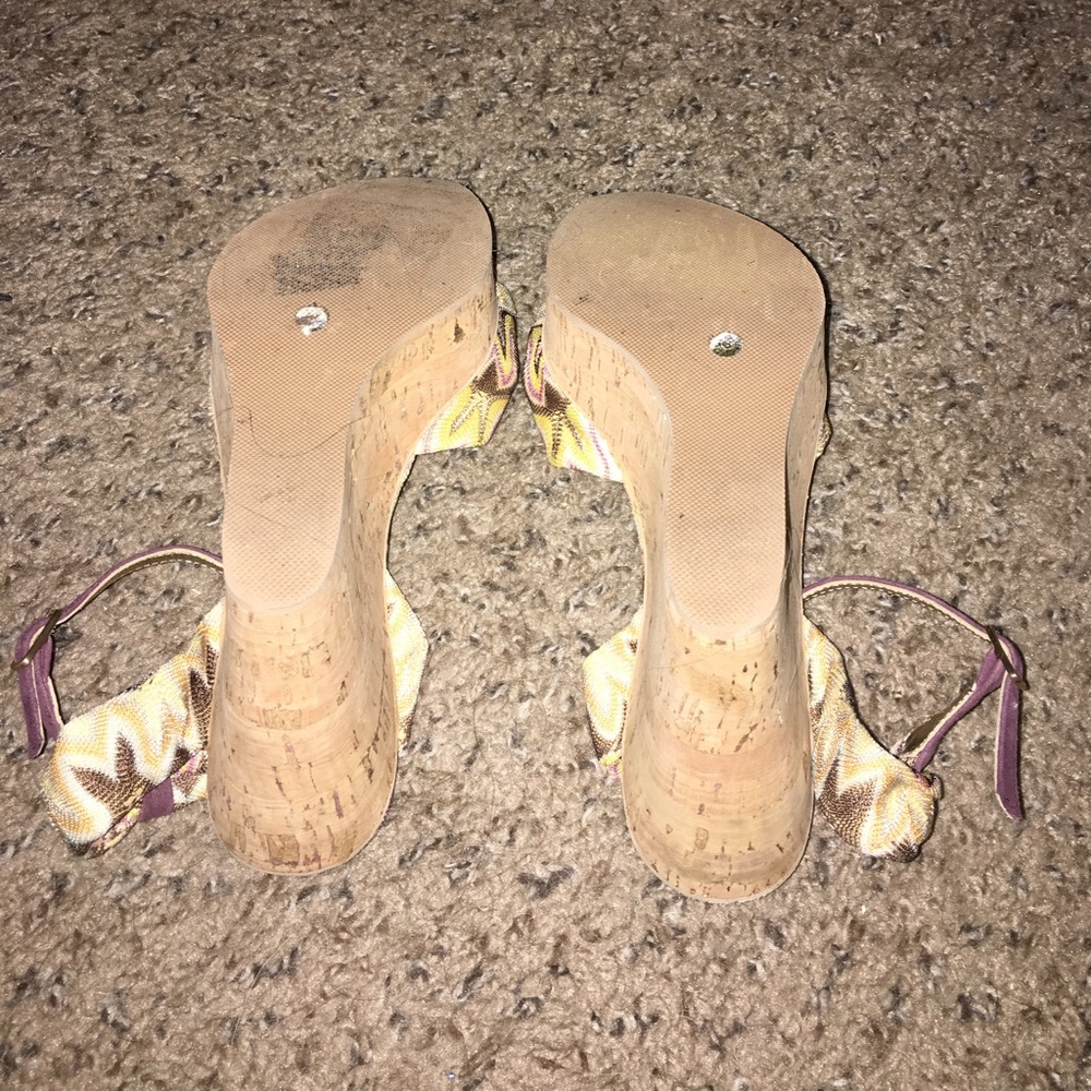 💯 Missoni Fabric/Cork Wedges - Picture 4 of 4