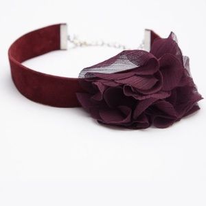Free People burgundy choker
