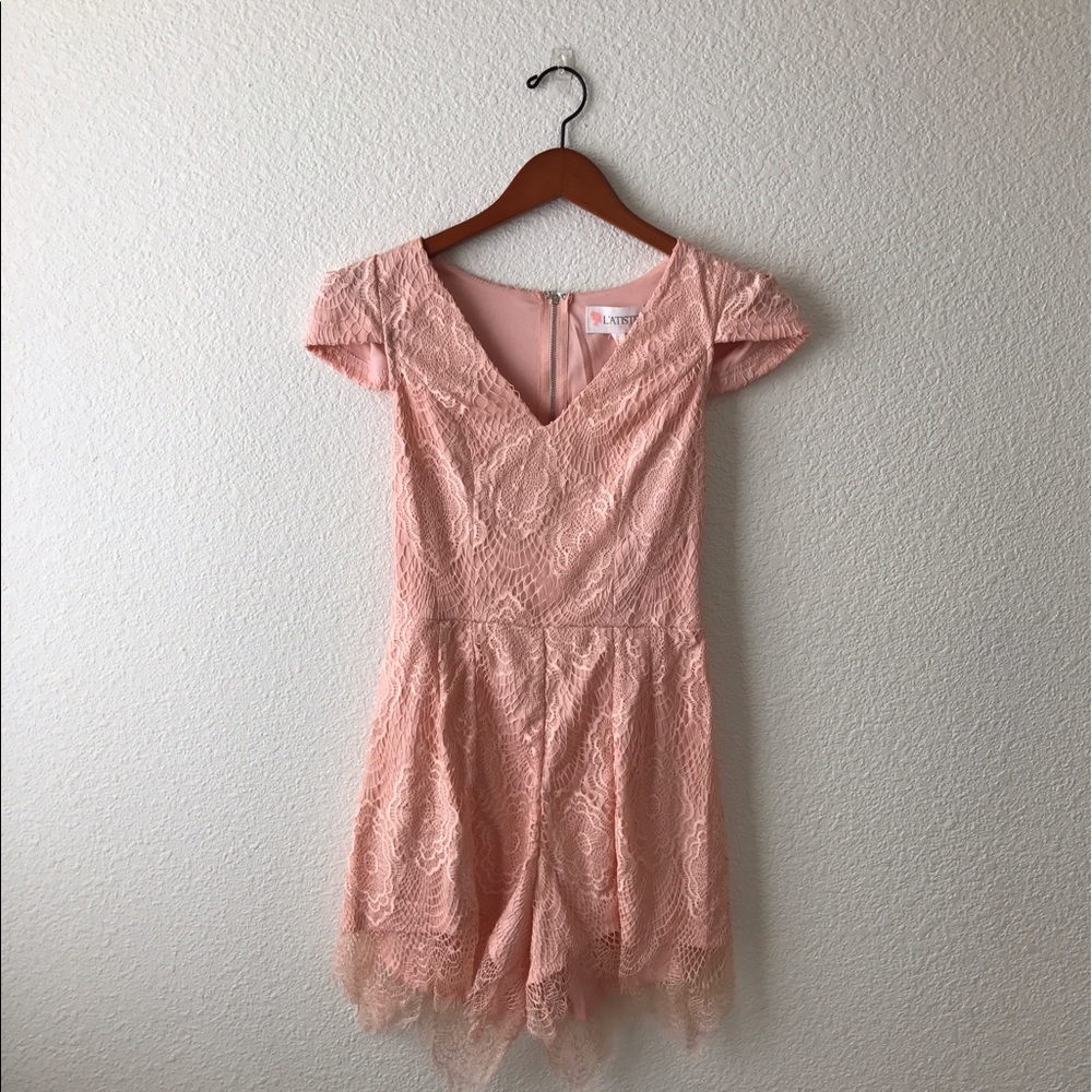 Blush Lace Romper