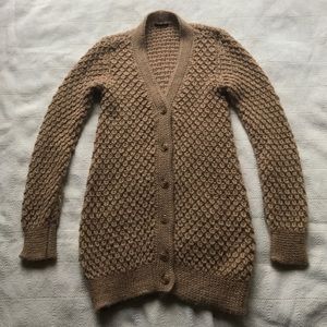 Super comfy long tan sweater