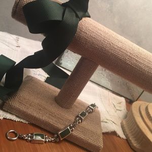 925 Silver Mexico Jade Bracelet