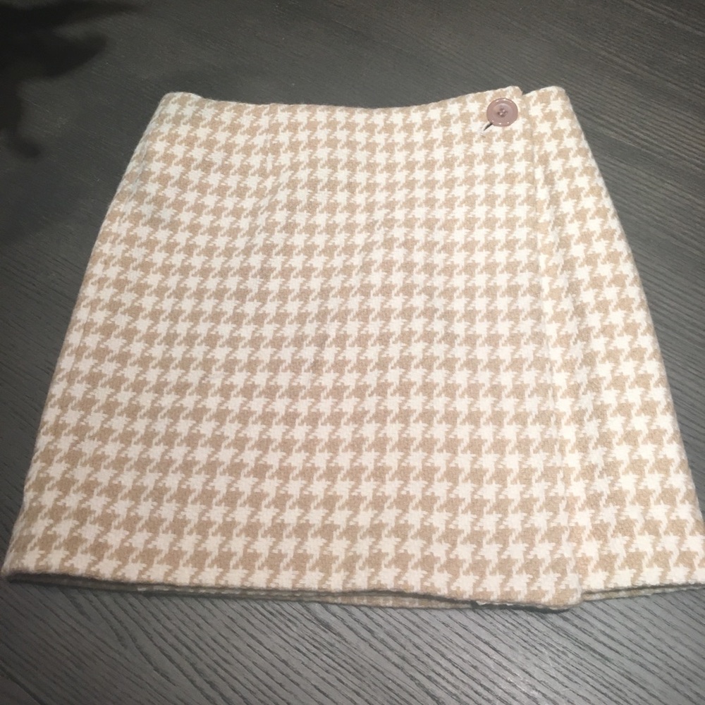 Le souk houndstooth wrap mini skirt