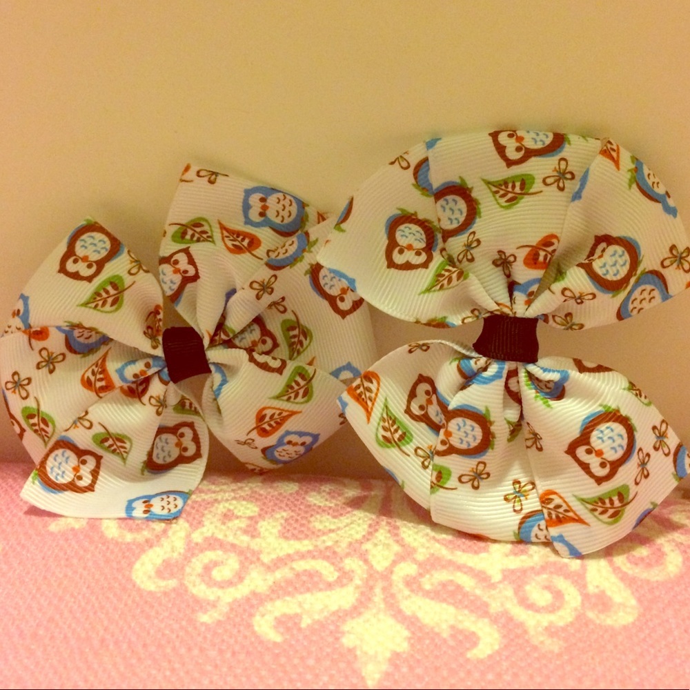 👀Owl Bow Clips!