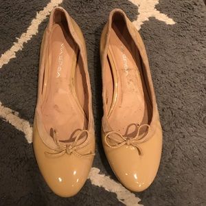 Via Spiga nude patent flats size 7.5