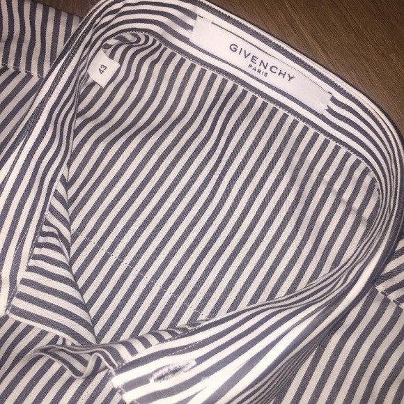 GIVENCHY men's stripe band appliqué shirt 43 - Picture 3 of 4