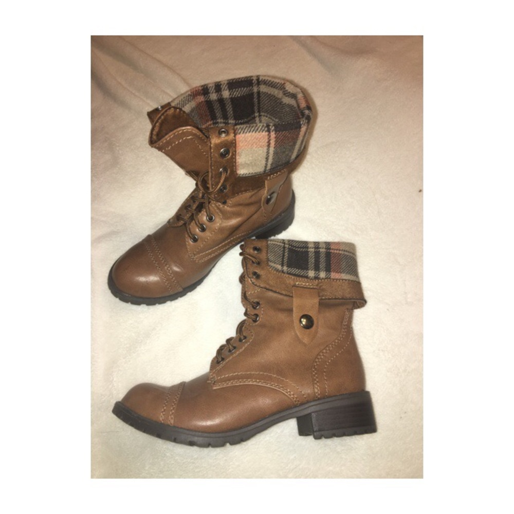 Brown Combat Boots