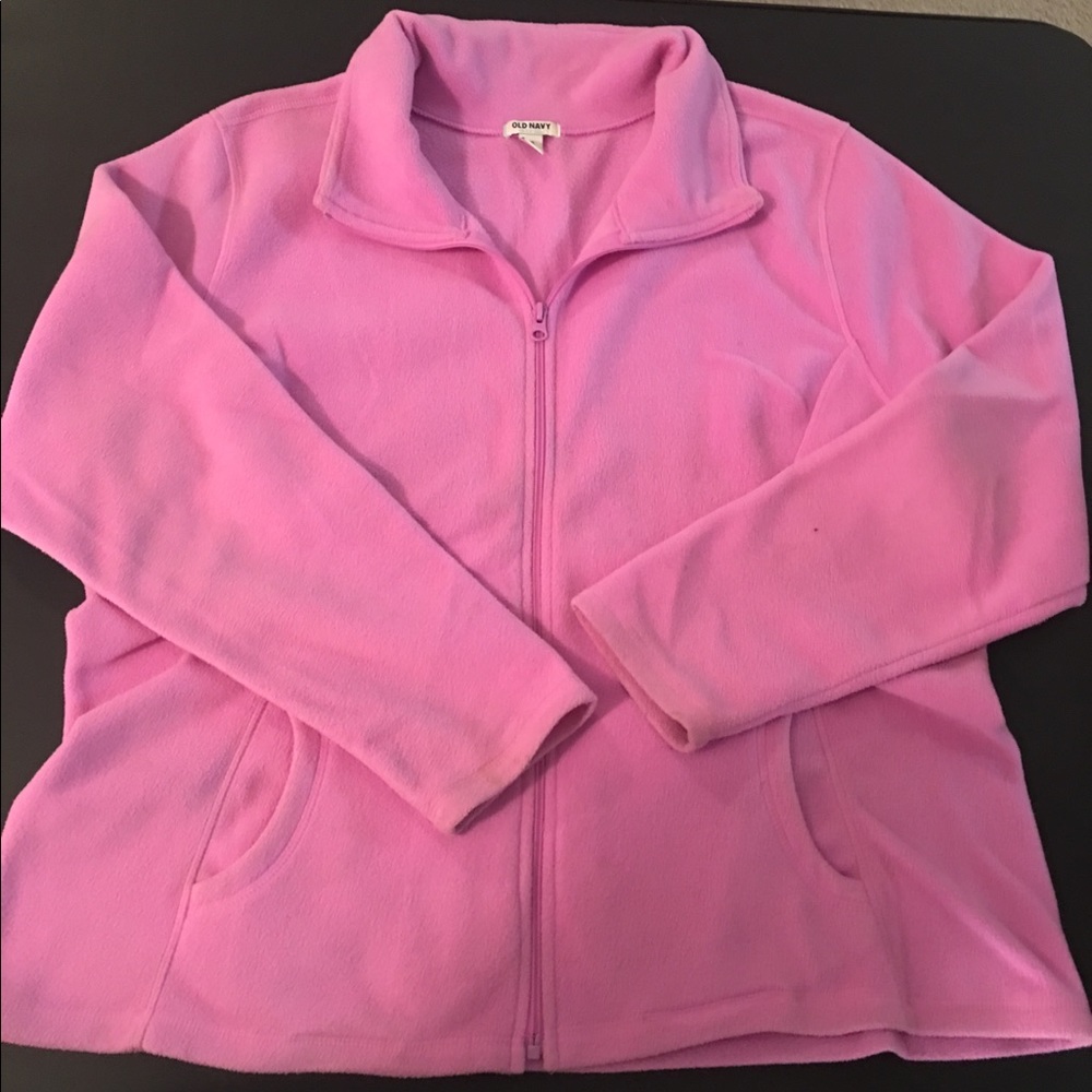 Fuchsia pink fleece zip up