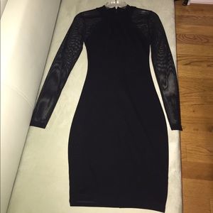 French Connection Mesh sleeves bodycorn dress- new