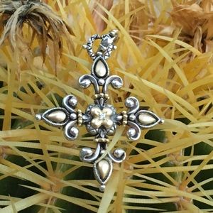 Barbara Bixby couture cross pendant