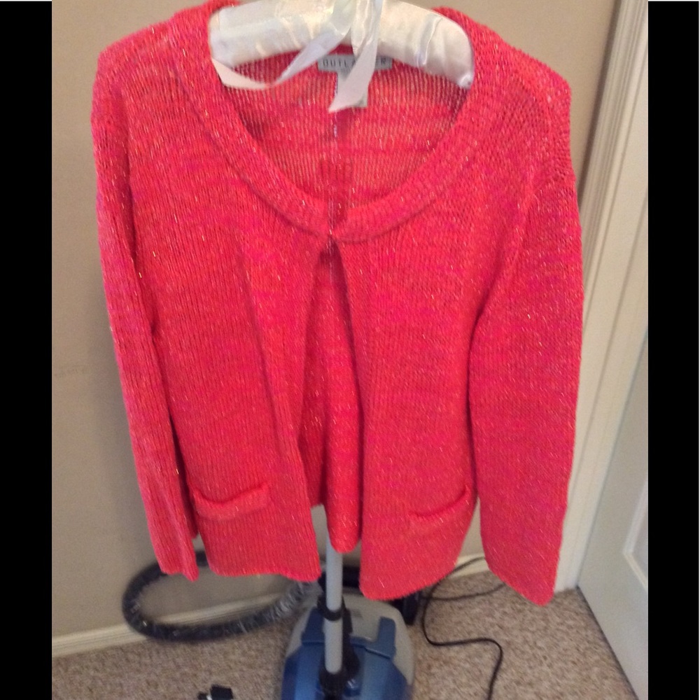 Pink glittery cardigan. NWOT