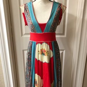 Anthropologie red dress