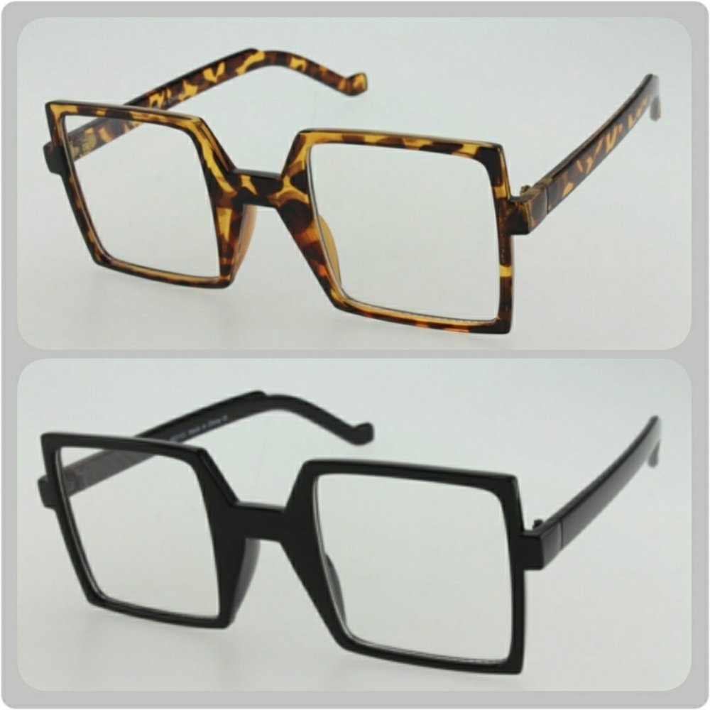 Square geek fashion glasses bundle
