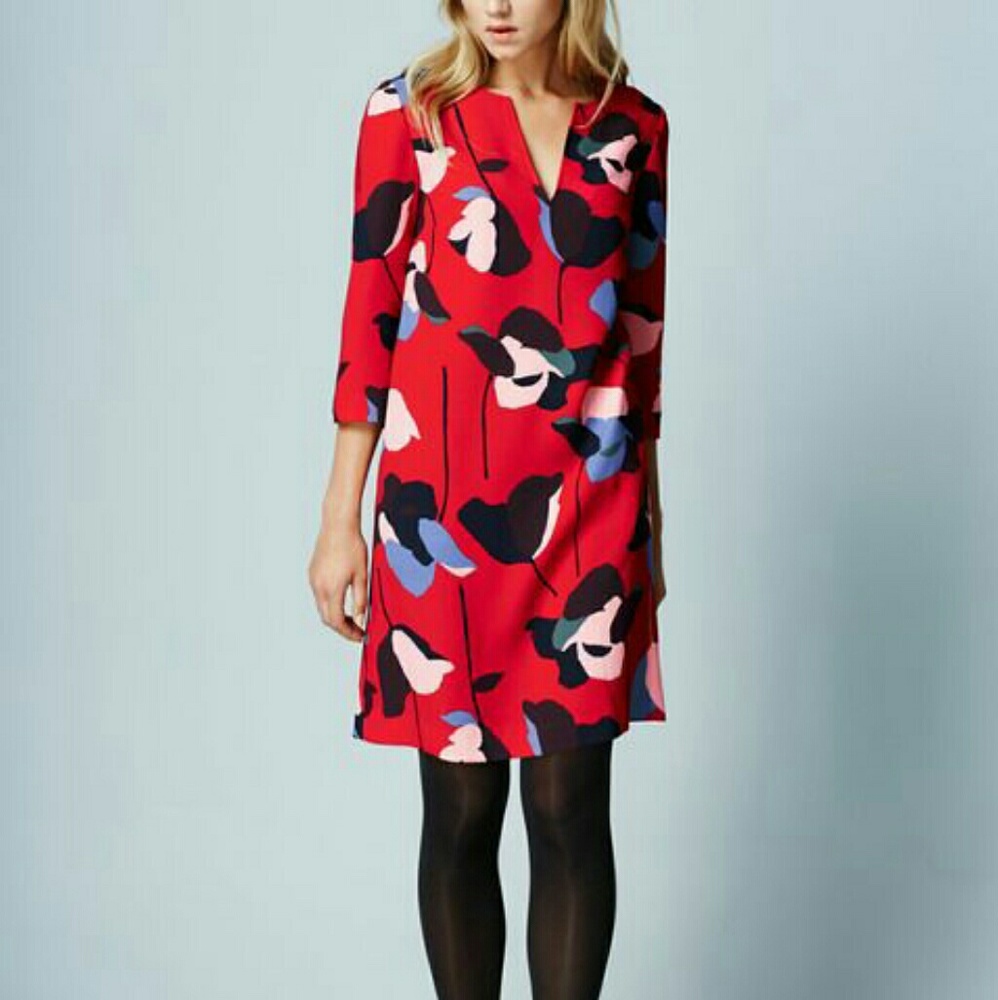Boden red tunic dress