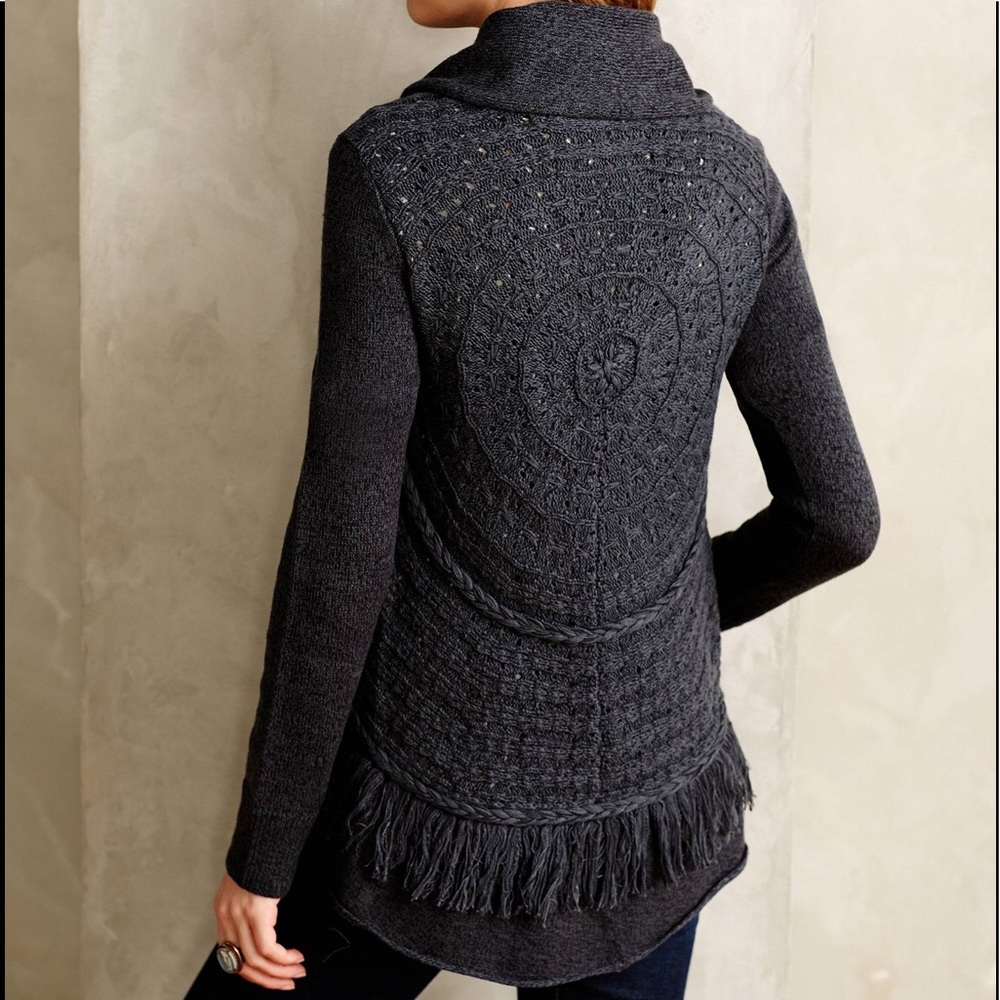 Anthropologie Circle Hem Cardigan