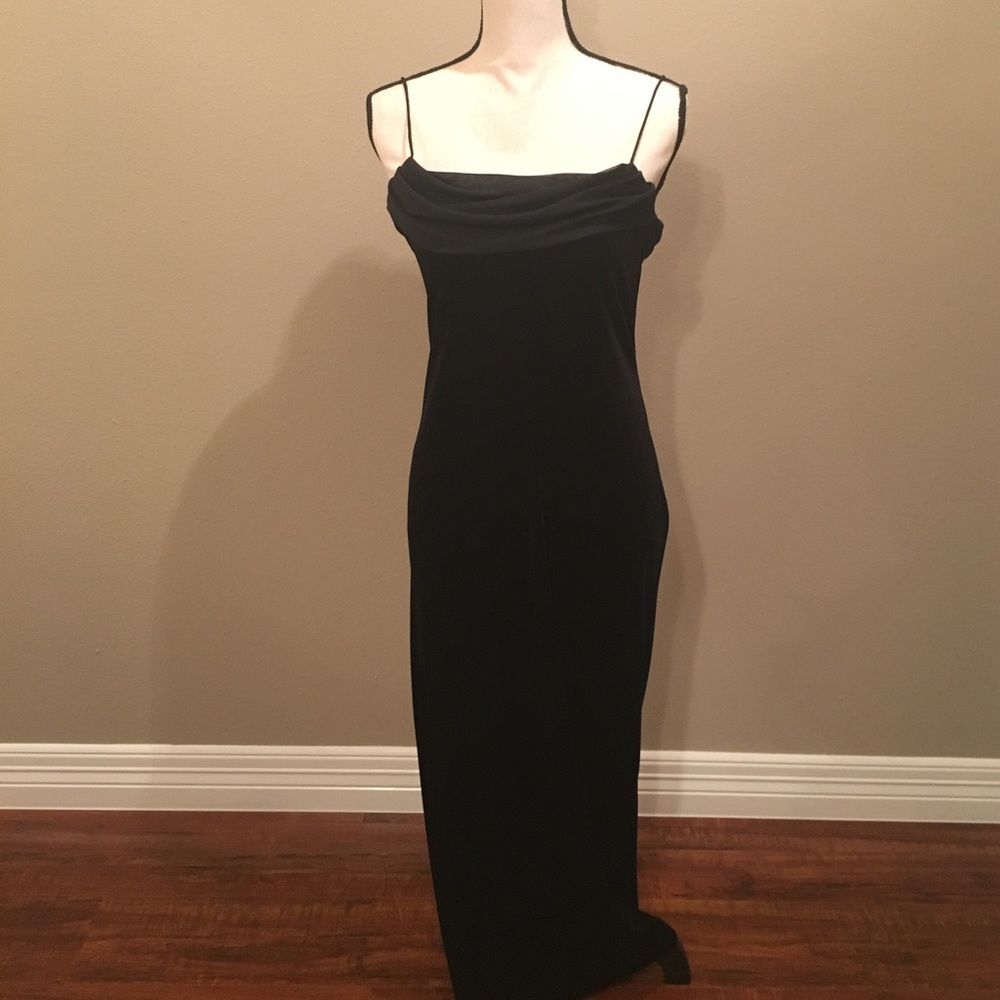 Elegant black floor length gown