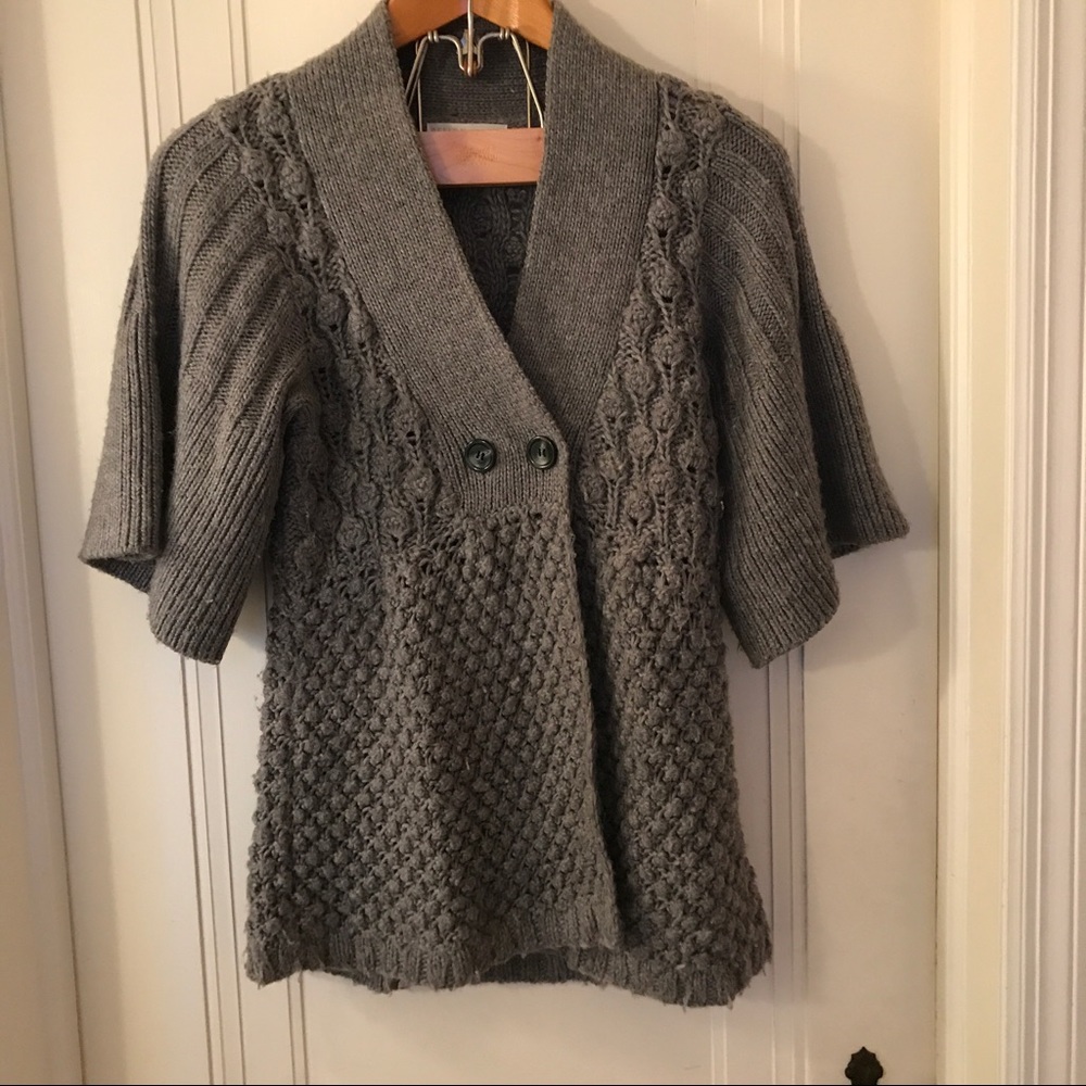 Heather gray cardigan sweater