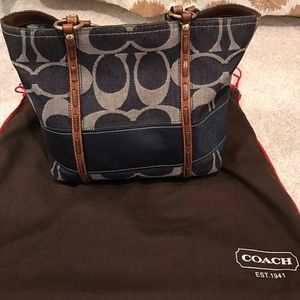 Authentic Coach denim purse