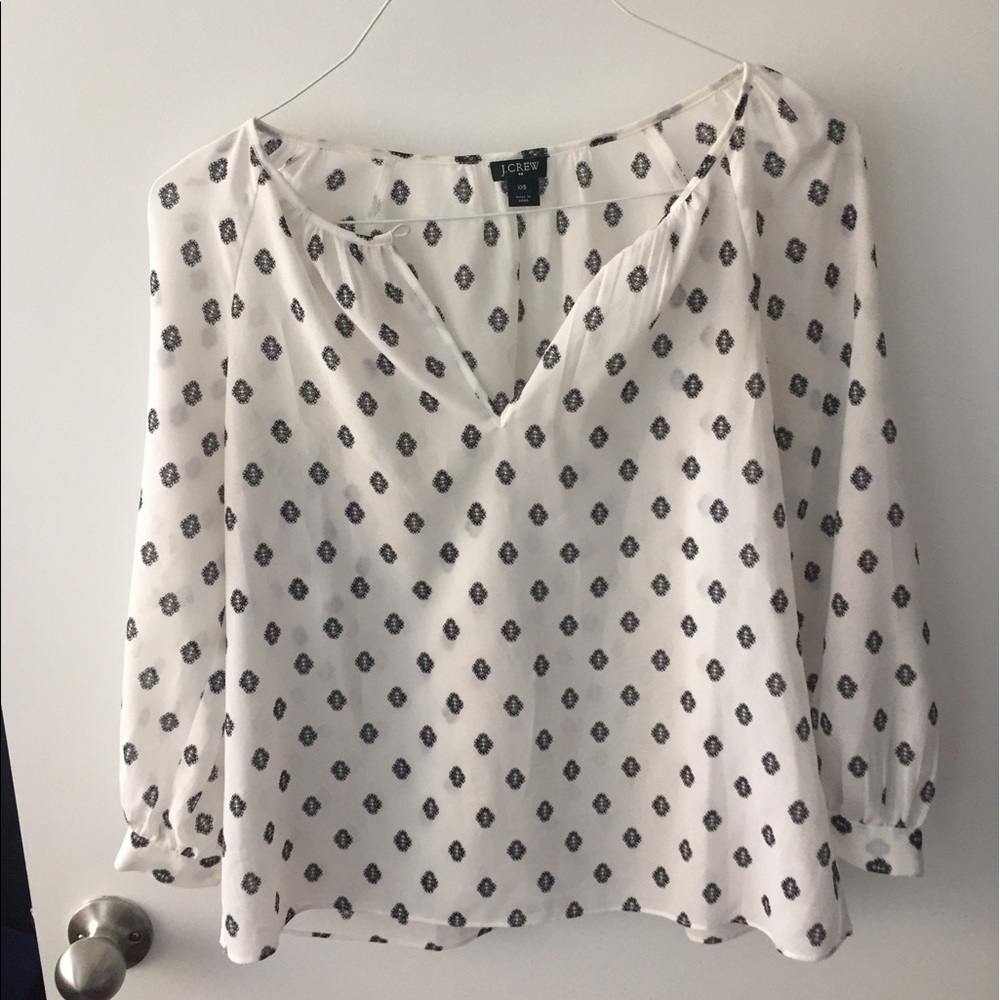 J. Crew Printed Blouse