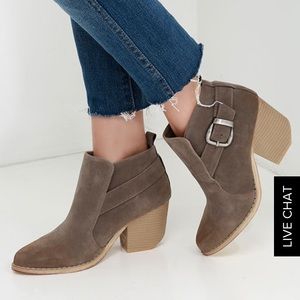 Beige booties