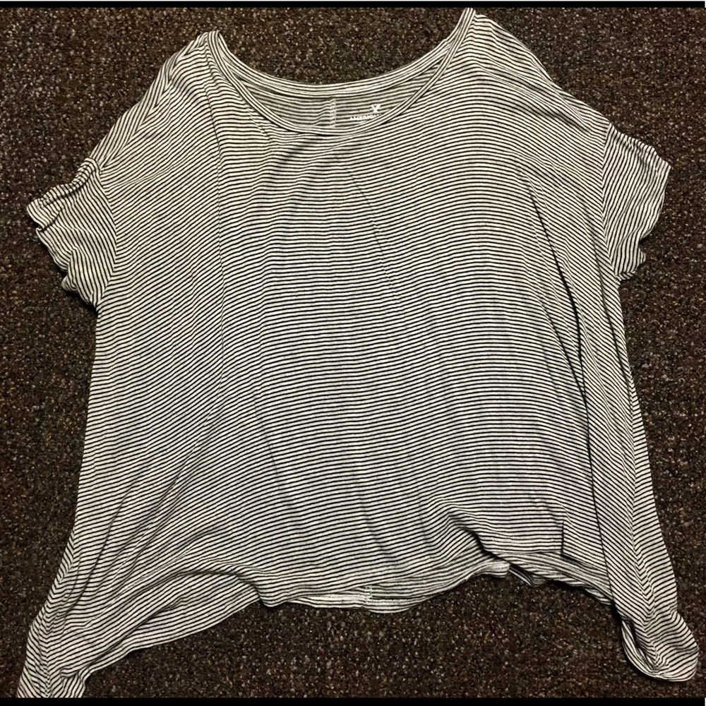 Striped Asymmetrical Top