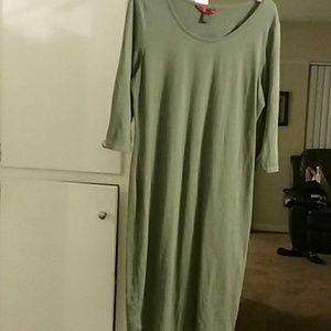 Plus size 2x olive green stretch dress