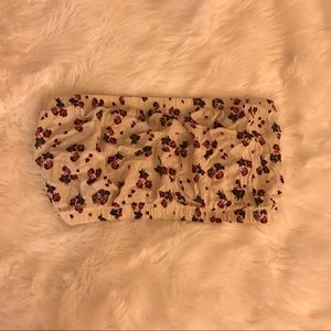 Free People strapless bandeau crop top