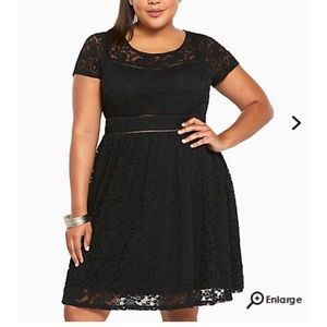 Lace scoop skater dress Torrid plus size 👗