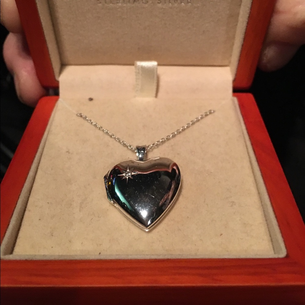 925 Sterling Silver, Argento Vivo Heart Locket