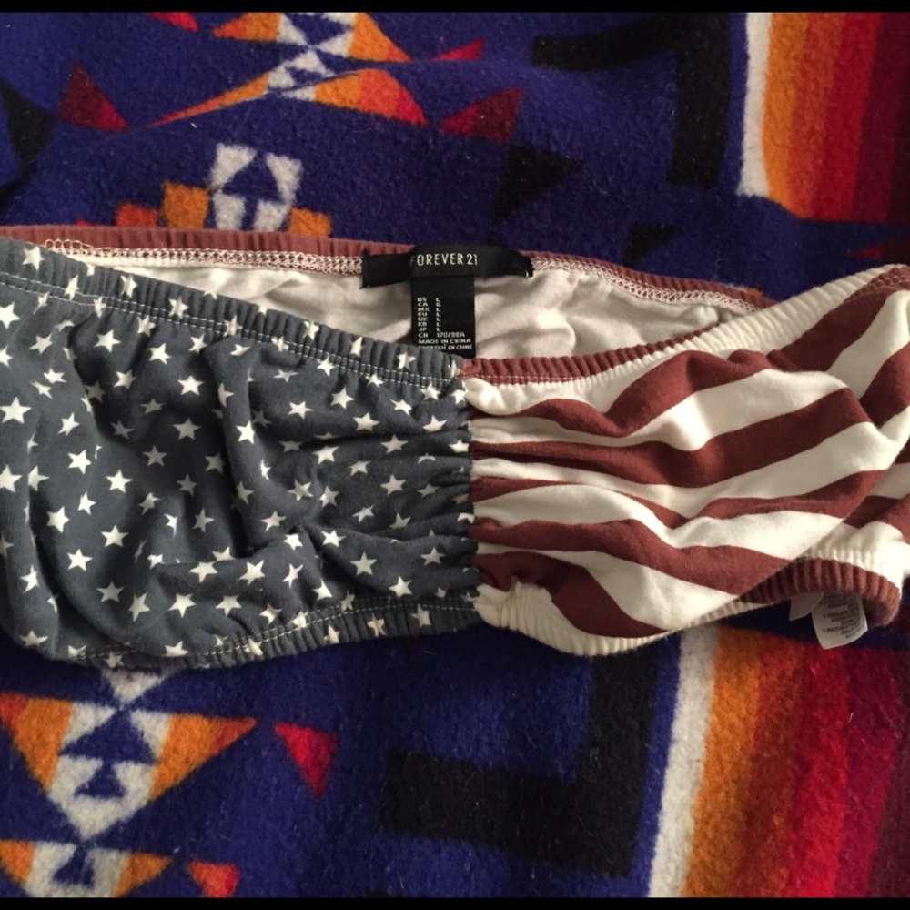 Fourth of July American flag forever 21 bandeau