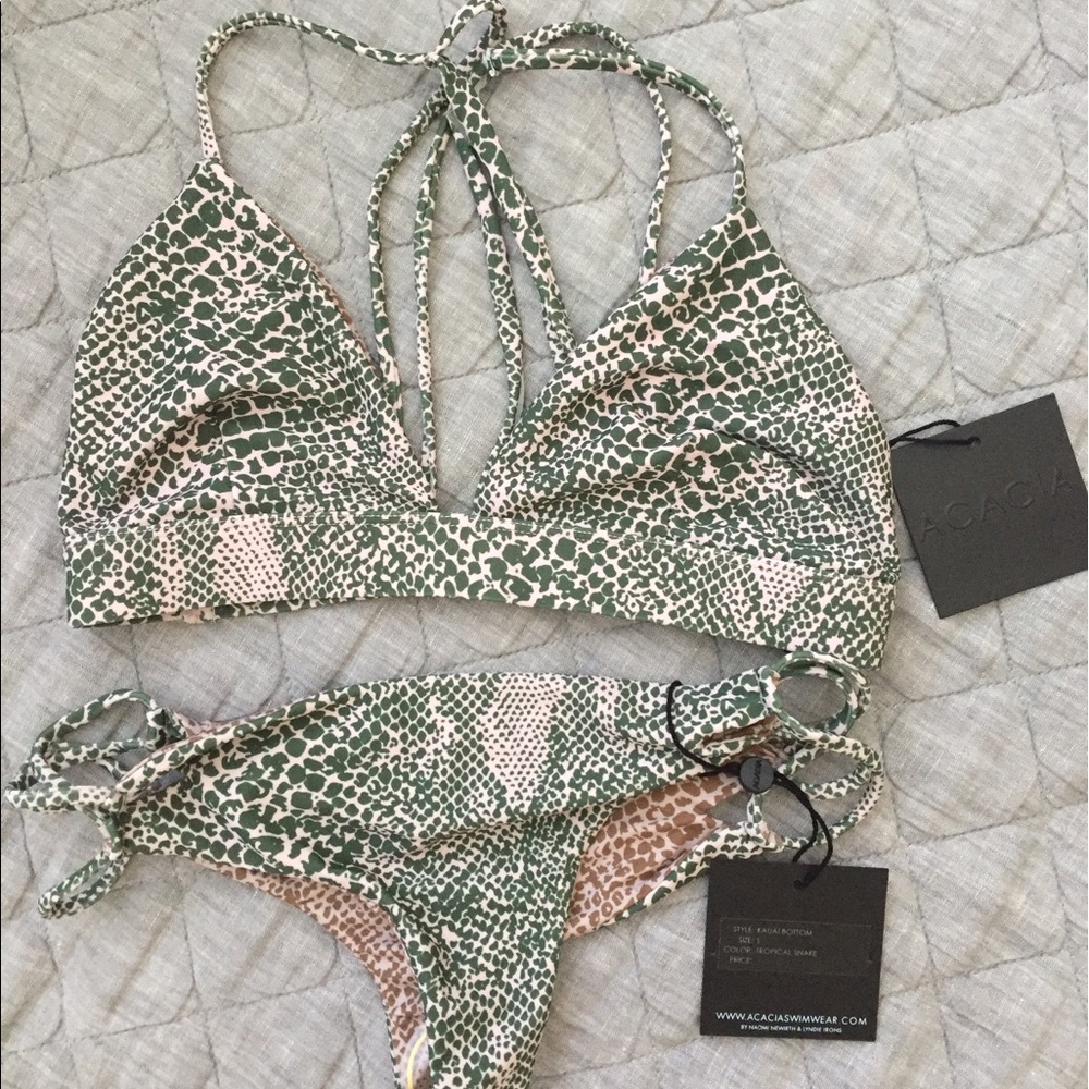 Acacia Bikini in 'Tropical Snake' Top/ bottom (S)